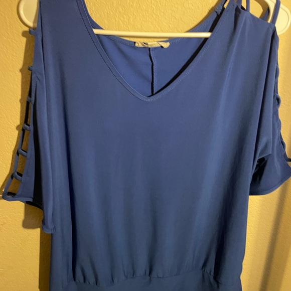 Perception concept women’s blue slit sleeve dress top-XL - Picture 5 of 5